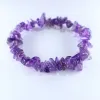 Bransoletka Ametyst drobny naturalny kamień chips elastyczna gumka 18cm
