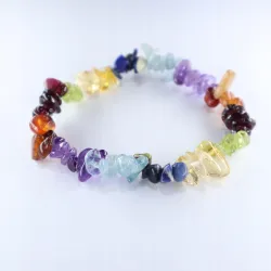 Bransoletka naturalne kamienie czakr chips ametyst granat akwamaryn sodalit