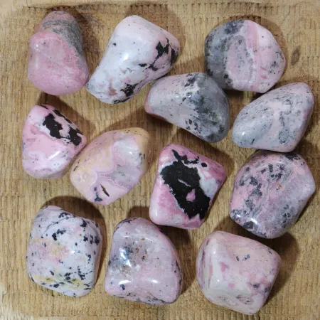 Rodonit Peru duży otoczak kamień czakry klasa jakość B rozmiar XL 1szt