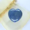 Kwarc niebieski duże serce kamień 4cm 40g