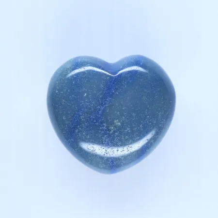 Kwarc niebieski duże serce kamień 4cm 40g