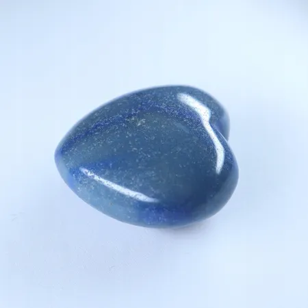 Kwarc niebieski duże serce kamień 4cm 40g