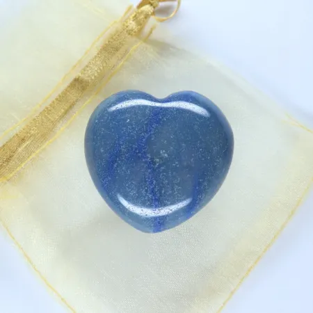 Kwarc niebieski duże serce kamień 4cm 40g