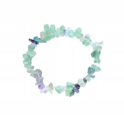 Bransoletka Fluoryt Rainbow kamień naturalny 19cm chips