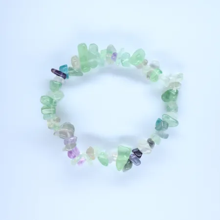 Bransoletka Fluoryt Rainbow kamień naturalny 19cm chips