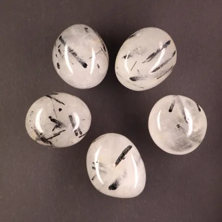 Kryształ górski z turmalinem naturalny duży 1 szt.