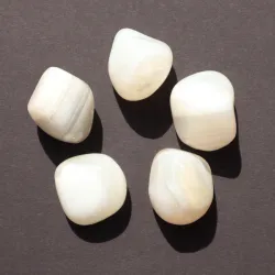 Agat biały Indie, otoczak duży naturalny