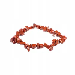 Bransoletka Jaspis czerwony kamień naturalny 19cm chips
