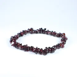Bransoletka Granat kamień naturalny drobny nieregularny chips 19cm