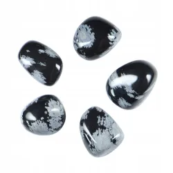 Obsydian śnieżny, otoczak kamień naturalny