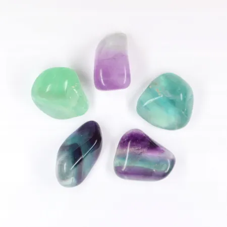 Fluoryt RAINBOW kolorowy otoczak naturalny 1szt