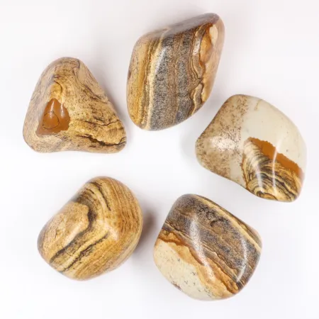 Jaspis obrazkowy pejzażowy naturalny DUŻY otoczak