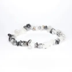 Bransoletka KRYSZTAŁ GÓRSKI Z TURMALINEM chips