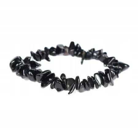 Bransoletka OBSYDIAN kamień naturalny chips
