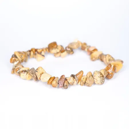 Bransoletka JASPIS OBRAZKOWY, pejzażowy chips