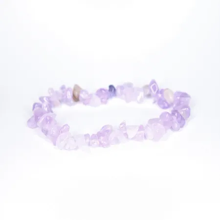 Bransoletka AMETYST LAWENDA kamień naturalny chips