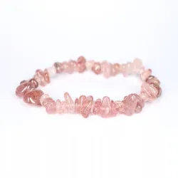 Bransoletka KWARC TRUSKAWKOWY naturalny chips