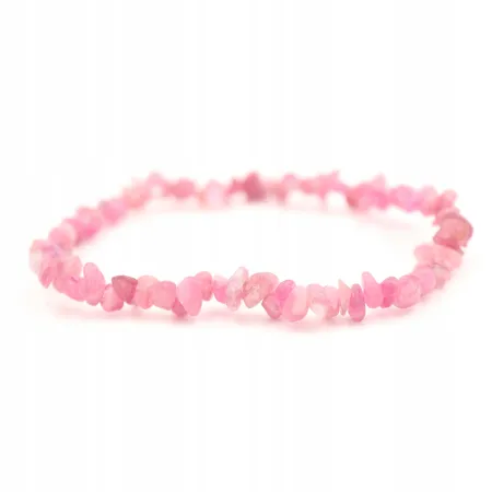 Bransoletka RUBELIT różowy turmalin kamień - chips