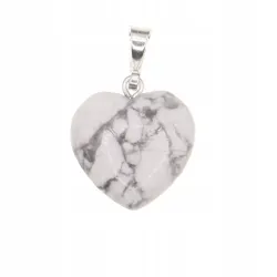 Zawieszla MAGNEZYT howlit naturalny serce 15mm 1szt