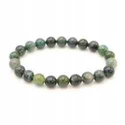 Bransoletka Agat mszysty, naturalny kamień - 8mm