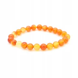 Bransoletka Karneol, kamień naturalny, kule - 8mm