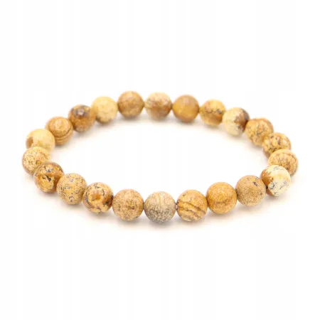 Bransoletka Jaspis obrazkowy, naturalny - 8mm