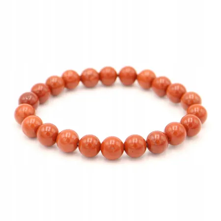 Bransoletka Jaspis czerwony kamień naturalny - 8mm