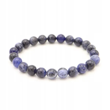 Bransoletka Sodalit, naturalny kamień - 8mm
