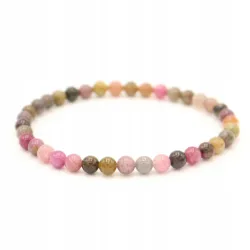 Bransoletka Turmalin wielokolorowy, korale - 5mm
