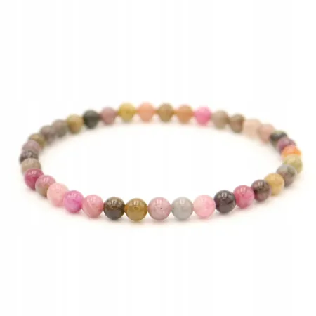 Bransoletka Turmalin wielokolorowy, korale - 5mm