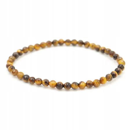 Bransoletka fasetowana, Tygrysie oko - 4mm