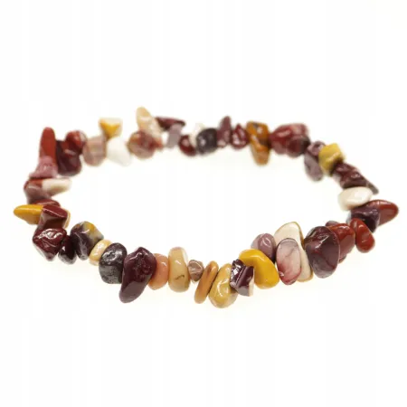 Bransoletka JASPIS MOKAIT kamień naturalny chips