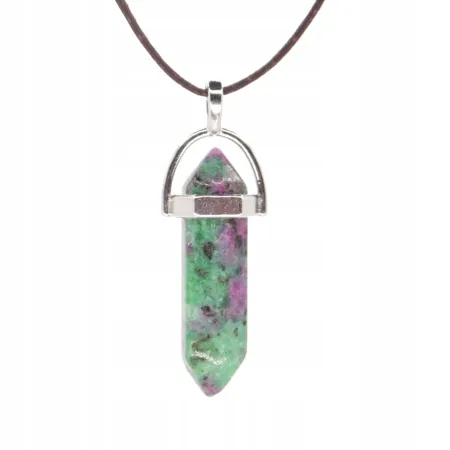 Wisiorek na rzemyku, kamień - Zoisyt, Zoizyt