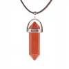 Wisiorek na rzemyku, kamień - Jaspis czerwony