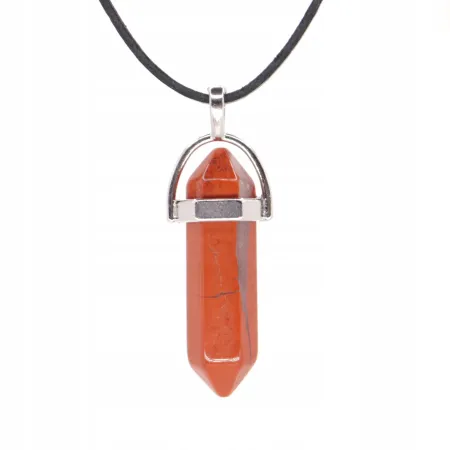 Wisiorek na rzemyku, kamień - Jaspis czerwony