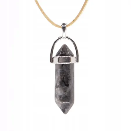 Wisiorek na rzemyku, kamień naturalny - Labradoryt