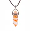 Wisiorek na rzemyku, kamień - Agat czerwony