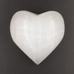 Wielkie serce naturalny selenit kamień księżycowy 6cm 80-120gram 1szt