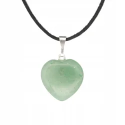 Wisiorek na rzemyku, Serce 15mm - Awenturyn