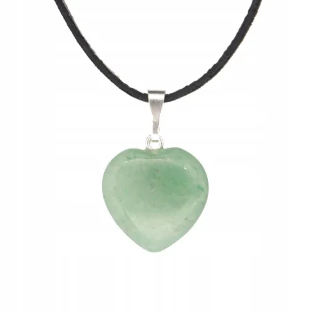 Wisiorek na rzemyku, Serce 15mm - Awenturyn