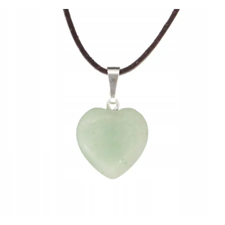 Wisiorek na rzemyku, Serce 15mm - Awenturyn