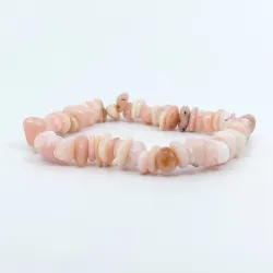 Bransoletka OPAL RÓŻOWY AA kamień naturalny chips