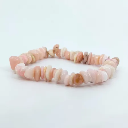 Bransoletka OPAL RÓŻOWY AA kamień naturalny chips