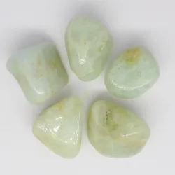 Polerowany akwamaryn otoczak czakra gardła XL 1szt