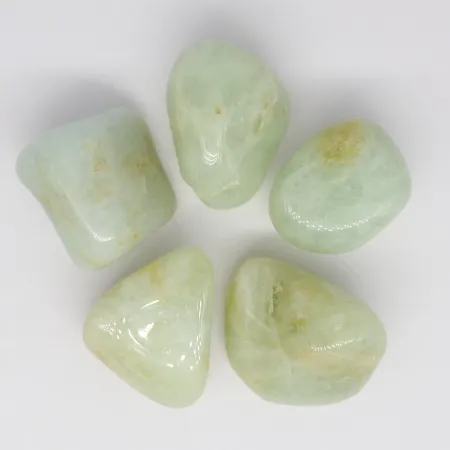 Polerowany akwamaryn otoczak czakra gardła XL 1szt