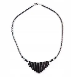 Naszyjnik KLEOPATRA- Hematyt kamień naturalny 45cm