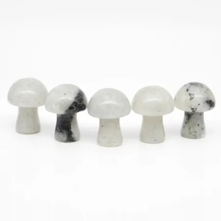 Grzyb 2cm, Kamień księżycowy biały 1 sztuka