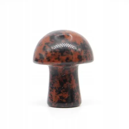 Grzyb 2cm, Kamień - Obsydian mahoniowy 1 sztuka