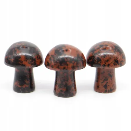 Grzyb 2cm, Kamień - Obsydian mahoniowy 1 sztuka