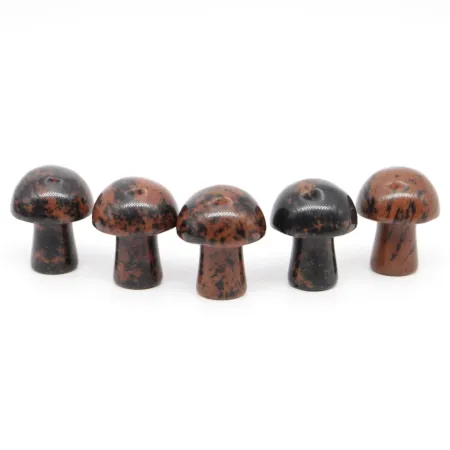 Grzyb 2cm, Kamień - Obsydian mahoniowy 1 sztuka